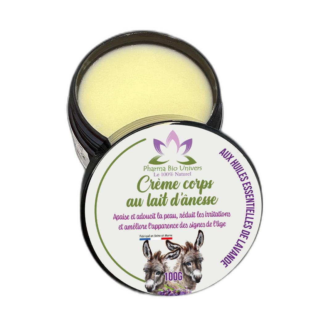 Image de la Crème Nourrissante pour le Corps au Lait d'Ânesse, une formule hydratante et nourrissante pour une peau douce et soyeuse.