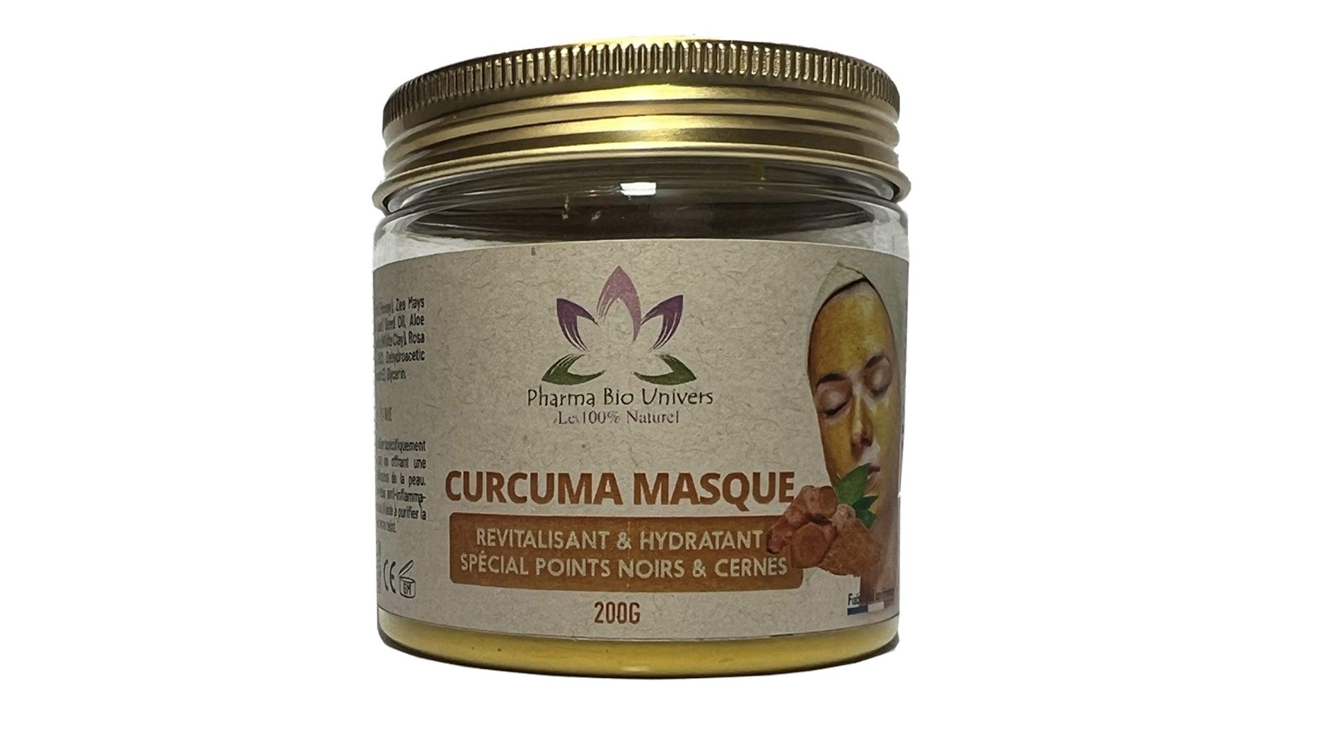 Image du Masque au Curcuma, un soin revitalisant et hydratant spécialement conçu pour cibler les points noirs et les cernes, pour une peau éclatante.